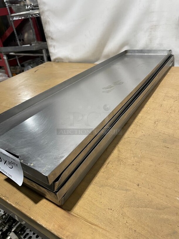 Commercial Stainless Steel Rectangular Serving Trays! 5X Your Bid! - Image 3 of 5