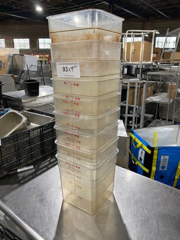 Cambro Assorted Size Clear Poly Food Containers! 9x Your Bid! - Image 2 of 6