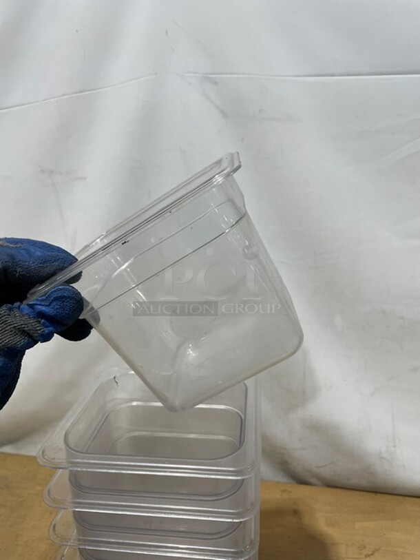 Winco Clear Polycarbonate Food Pans! With Lids! 7X Your Bid!  - Image 6 of 8