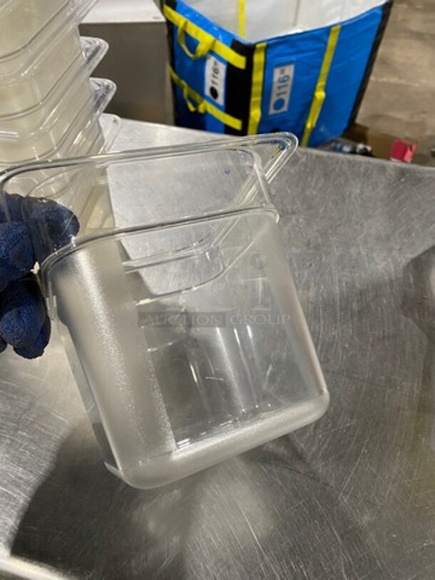 Cambro Clear Poly 1/6x6" Food Containers! 20x Your Bid! - Image 5 of 7