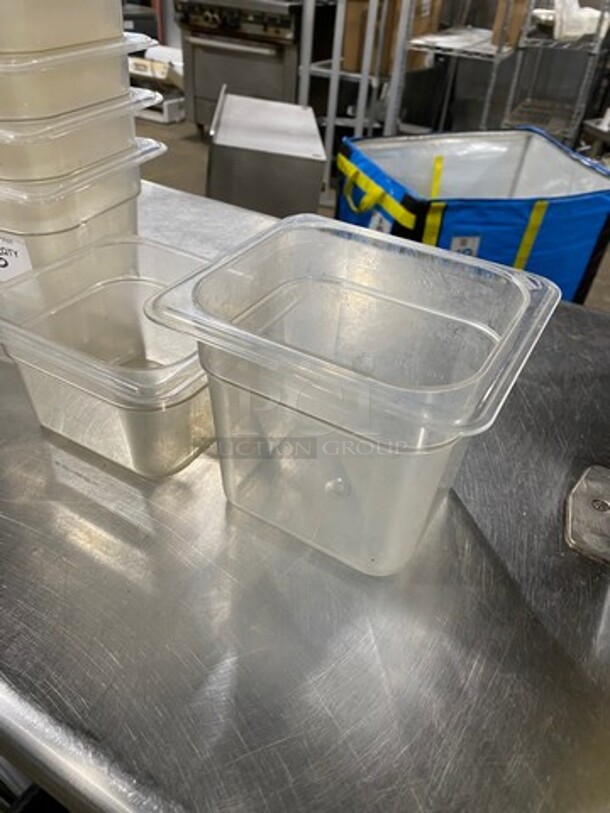 Cambro Clear Poly 1/6x4" Food Containers! 15x Your Bid! - Image 6 of 8