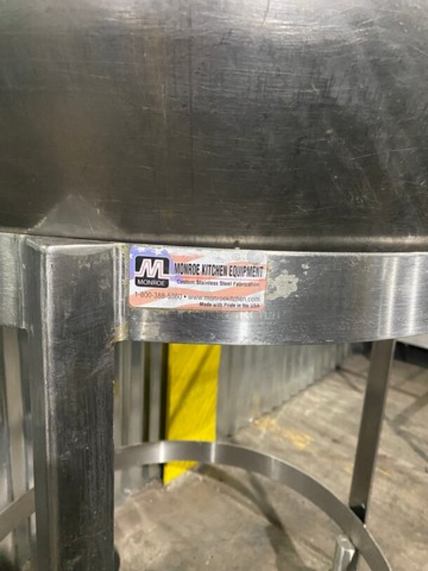 Amazing! Monroe Commercial Wok Holder! With Commercial Pan! All Stainless Steel! On Casters! - Image 6 of 7