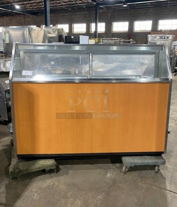 Hussman Commercial Refrigerated Ice Cream Dipping Cabinet/Display Case! With 2 Flip Open Back Access Doors!