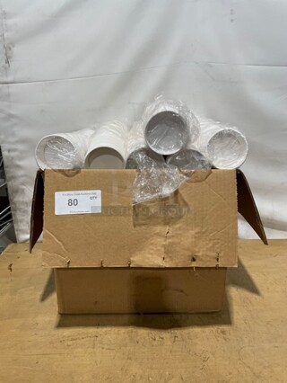 NEW In Box! White Paper Frozen Yogurt/Food Cups! All One Money! 