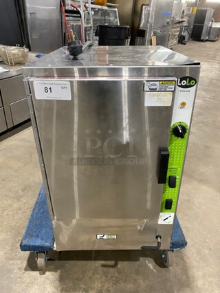LoLo Commercial Electric Powered Countertop Steamer! All Stainless Steel! With Built In Pan Holding Racks! 208/240V 3/1 Phase! Model: ST-6E SN: J141719-1-1!