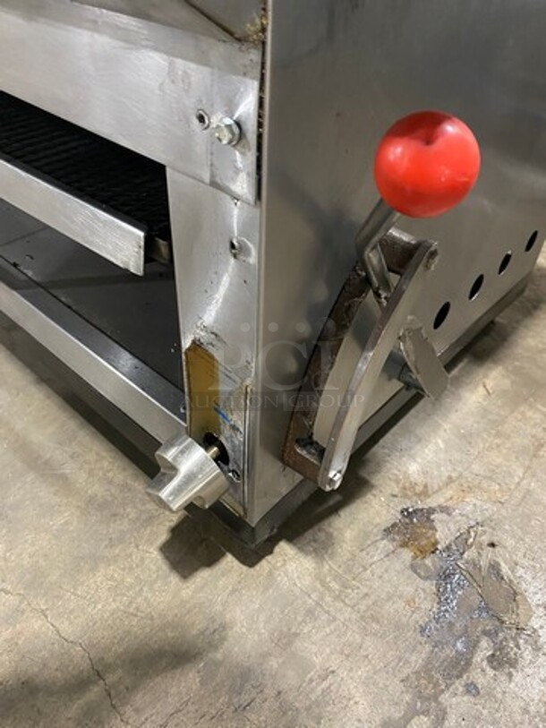 American Master Commercial Natural Gas Powered Countertop Flat Top Griddle And Cheese Melter Combo! With Back And Side Splashes! All Stainless Steel! - Image 8 of 9