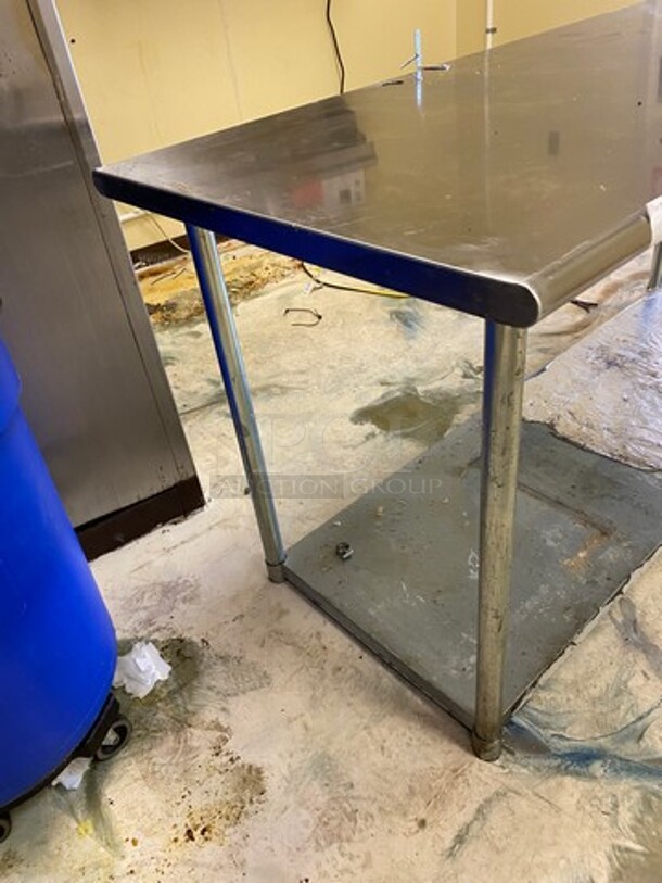 Solid Stainless Steel Work Top/ Prep Table! With Storage Space Underneath! On Legs! - Image 2 of 7