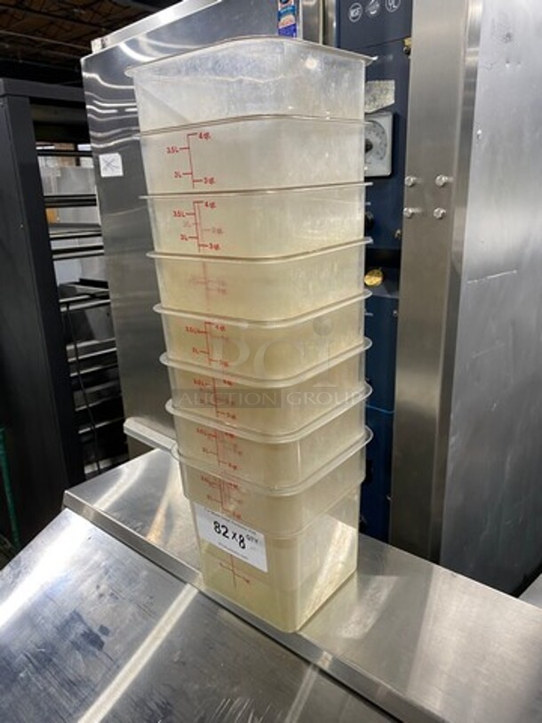 Cambro 4Qt Clear Poly Food Containers! 8x Your Bid! - Image 2 of 8