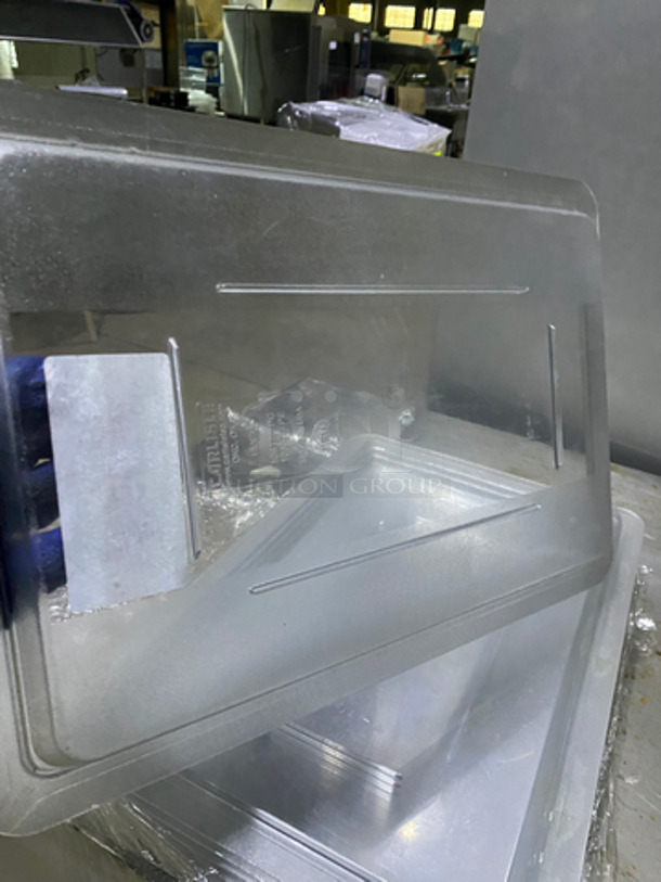 ALL ONE MONEY! Carlisle Poly Clear Food Container Lids! 12x18 - Image 3 of 4