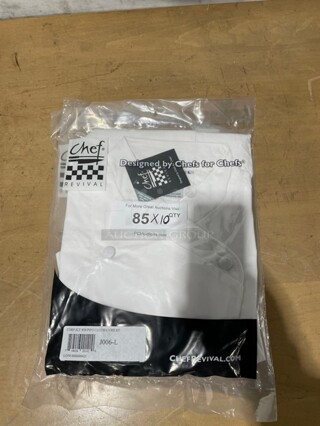 NEW! Chef Revival L White Chef Coats! 10X Your Bid! 