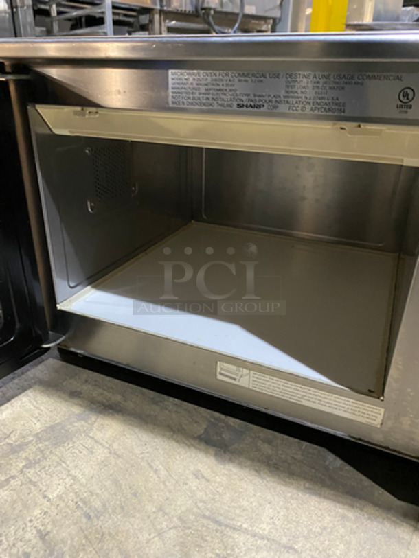 2012 Sharp Commercial Countertop Microwave Oven! With View Through Door! Stainless Steel Body! Model: R-25JT-F SN: 01315 208/230V 60HZ - Image 5 of 8