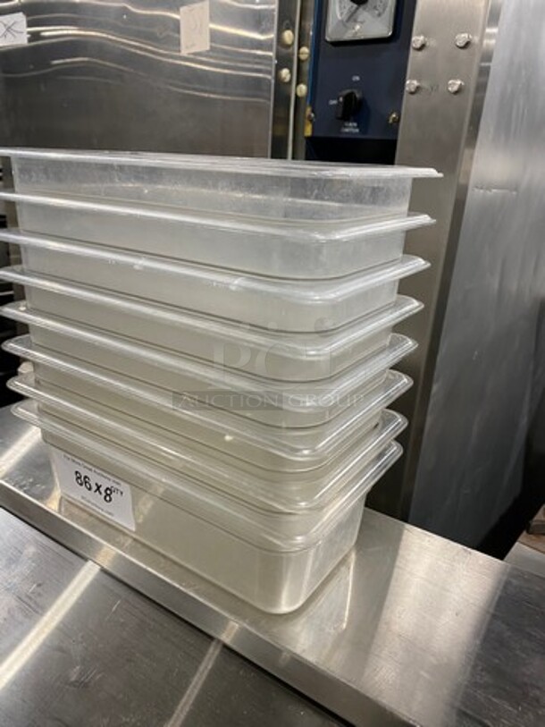 Cambro Clear Poly 1/3x4" Food Containers! 8x Your Bid! - Image 2 of 6