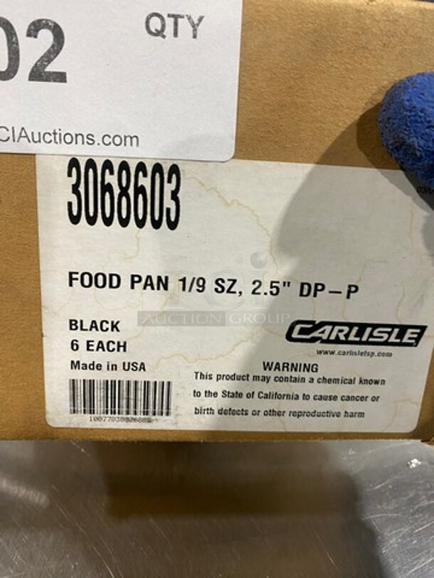 NEW! IN THE BOX! Carlisle Black Poly 1/9x2.5" Food Containers! - Image 2 of 7
