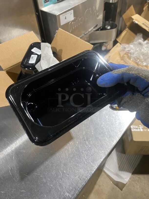 NEW! IN THE BOX! Carlisle Black Poly 1/9x2.5" Food Containers! - Image 5 of 7