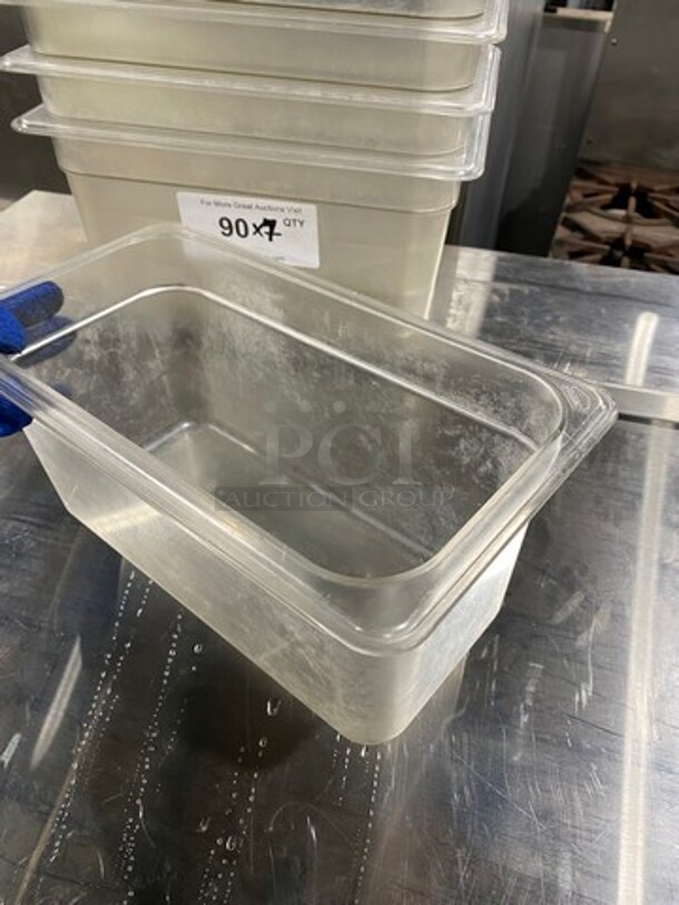 Cambro Clear Poly 1/3x6" Food Containers! 7x Your Bid! - Image 4 of 8