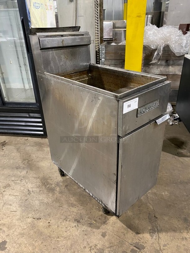 American Range Commercial Natural Gas Powered Deep Fat Fryer! With Backsplash! All Stainless Steel! On Legs! - Image 2 of 7