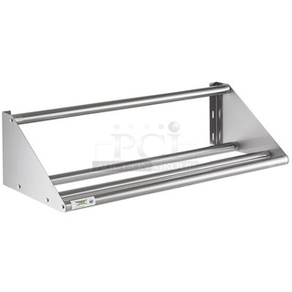 BRAND NEW SCRATCH & DENT! BRAND NEW SCRATCH & DENT! Regency 600STR42KD 42" Tubular Rack Wall Mounted Shelf. IN THE BOX. Box is damaged. 18 x 42 1/2 x 11. 2x Your Bid