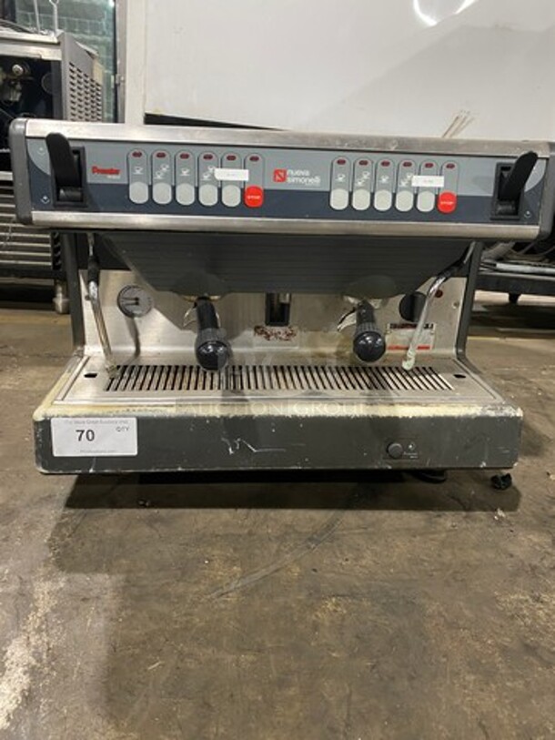 Nuova Simonelli Commercial Countertop 2 Group Espresso Machine! All Stainless Steel! On Legs! Model: V2 SN: 245458 208/240V25
