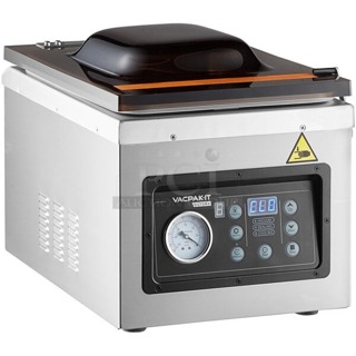 BRAND NEW SCRATCH & DENT! VacPak-It Ultima UVMC10 Programmable Chamber Vacuum Packing Machine with 10 1/4" Seal Bar, Oil Pump, and 10 Programmable Options - 120V, 1000W 13x19x14-3/16. LOOKS TO BE IN PERFECT CONDITION!! 