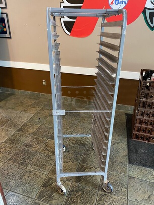 Metal Commercial Pan Transport Rack! On Casters! - Image 1 of 4