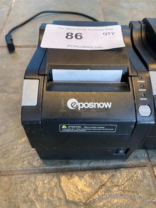 ALL ONE MONEY! Epson Countertop Thermal Receipt Printer! WORKING WHEN REMOVED! Model: POS80GXA SN: 2125490195 - Image 2 of 5