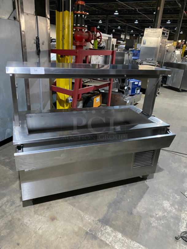 MUST HAVE! Vollrath Commercial Refrigerated Cold Pan! With Lowering Prep/Serve Line! All Stainless Steel! On Casters! Model: M3616500001EFA SN: D32000635368008 120V 60HZ 1 Phase