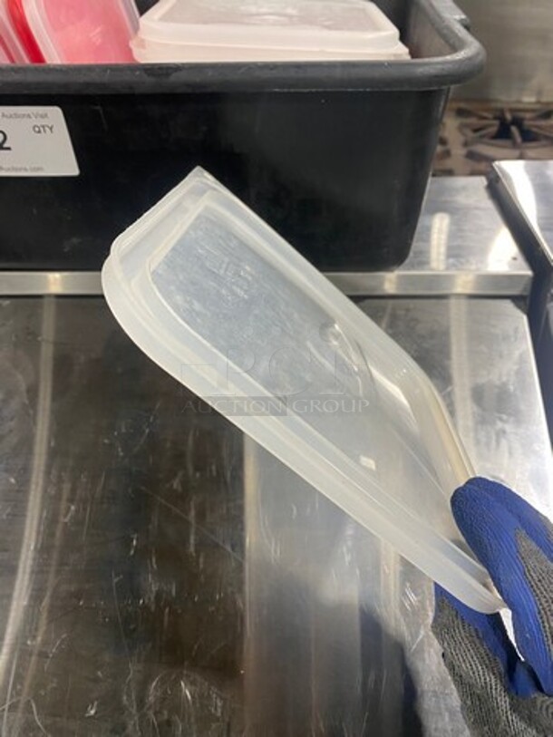 ALL ONE MONEY! Cambro Red And Clear Poly Food Container Lids! - Image 6 of 7