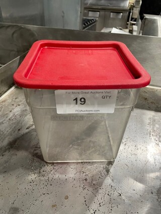 Hubert Polycarbonate Food Measuring/Storage Container! With Lid! 