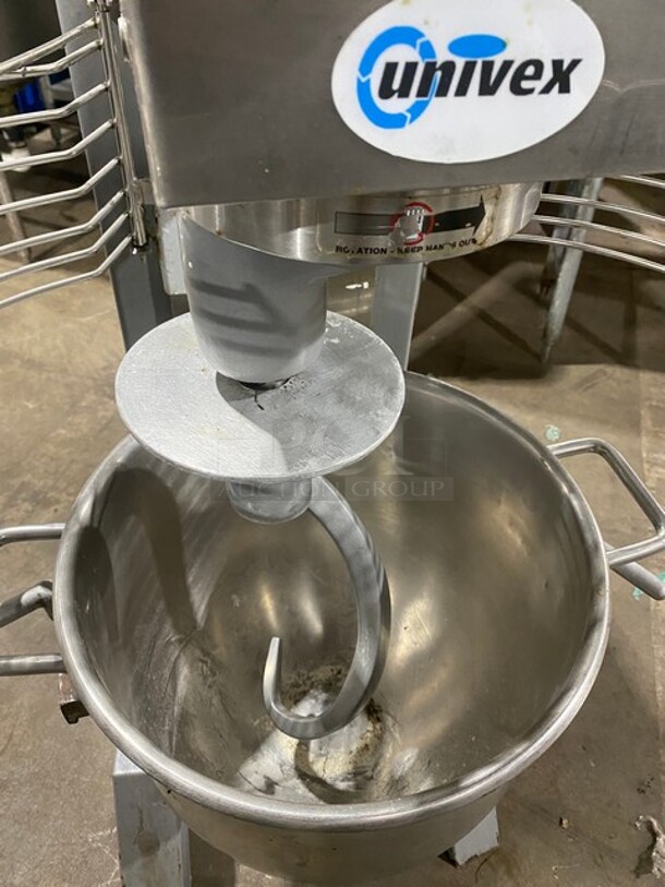  UNIVEX 30qt Floor Style Planetary Mixer With Guard! Heavy Duty Stainless Steel Bowl! MN:SRM30 Serial:M14010069! 115V 1 Phase! 
 - Image 5 of 9