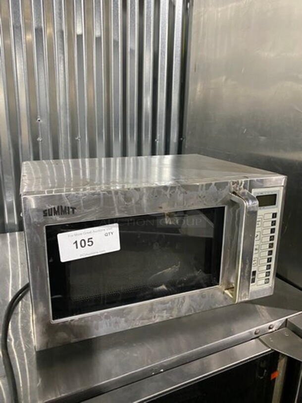 Summit Commercial Countertop Microwave Oven! All Stainless Steel! Model: SCM1000SS 120V - Image 1 of 8