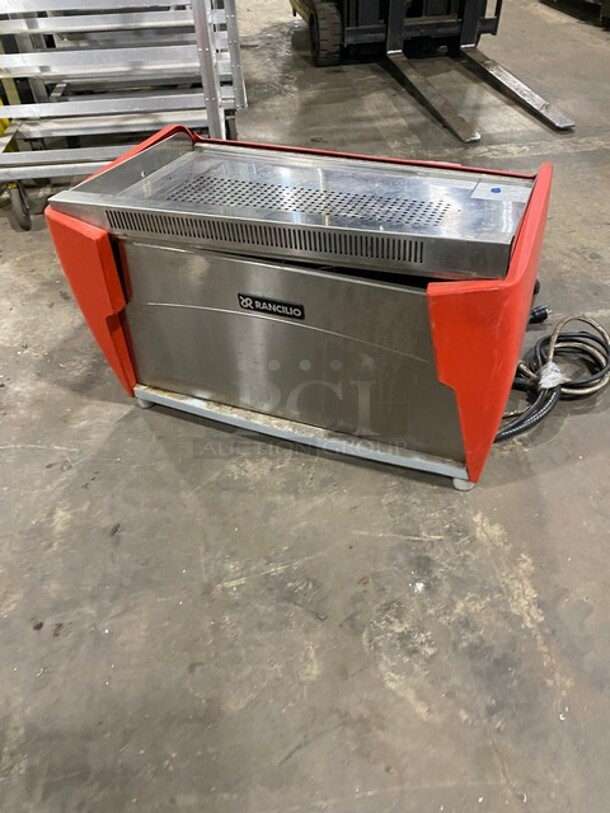 NICE! Rancilio Commercial Countertop 2 Group Espresso Machine! With Steam Wand! All Stainless Steel! Model EPOCADE2GR Serial 10092318! 230V! WORKING WHEN REMOVED! - Image 3 of 11