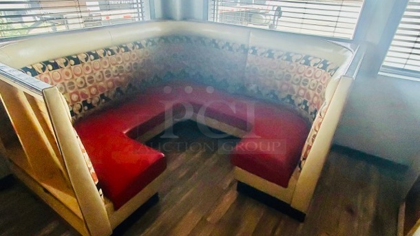 One VIP Corner Booth With Cushioned Seat And Back. - Image 1 of 1