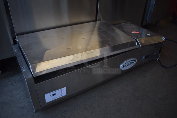 BRAND NEW SCRATCH AND DENT! 2022 KoolMore SCDC-3P-SG Stainless Steel Commercial Countertop Refrigerated Rail. 115 Volts, 1 Phase. 40x16x9. Tested and Working!