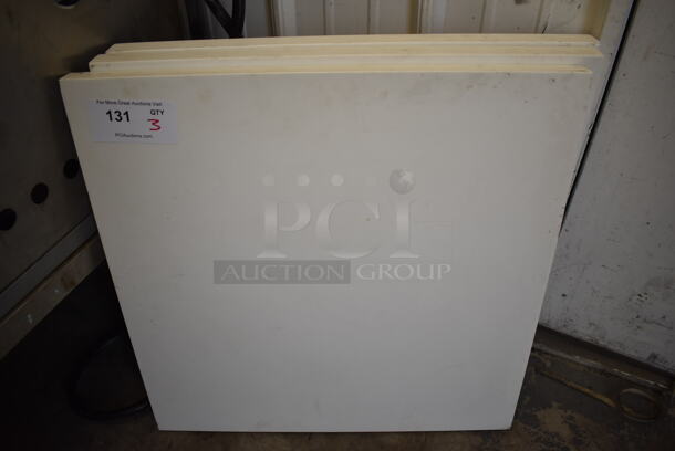 3 White Tabletop. 23x23x1. 3 Times Your Bid! - Image 1 of 3