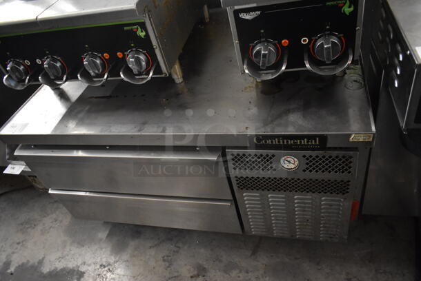 Continental Stainless Steel Commercial 2 Drawer Chef Base on Commercial Casters. 115 Volts, 1 Phase. Tested and Working! - Image 2 of 7