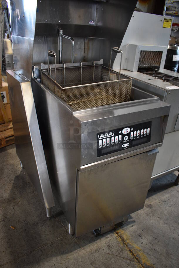 Giles Model FSH2 Stainless Steel Commercial Ventless Hood and Hobart Model 1HF85C Stainless Steel Electric Powered Deep Fat Fryer w/ Fry Basket. 208 Volts, 1 Phase. 30x42x81 - Image 3 of 9