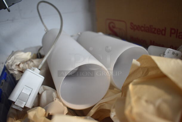 14 White Ceiling Mount Light Fixtures. 3.5x3.5x10.5. 14 Times Your Bid! - Image 6 of 6