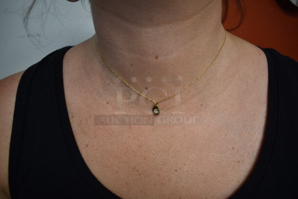 BRAND NEW! Ladies Yellow 18K Gold Dinh Van Mennottes Necklace w/ Diamond - Image 3 of 5