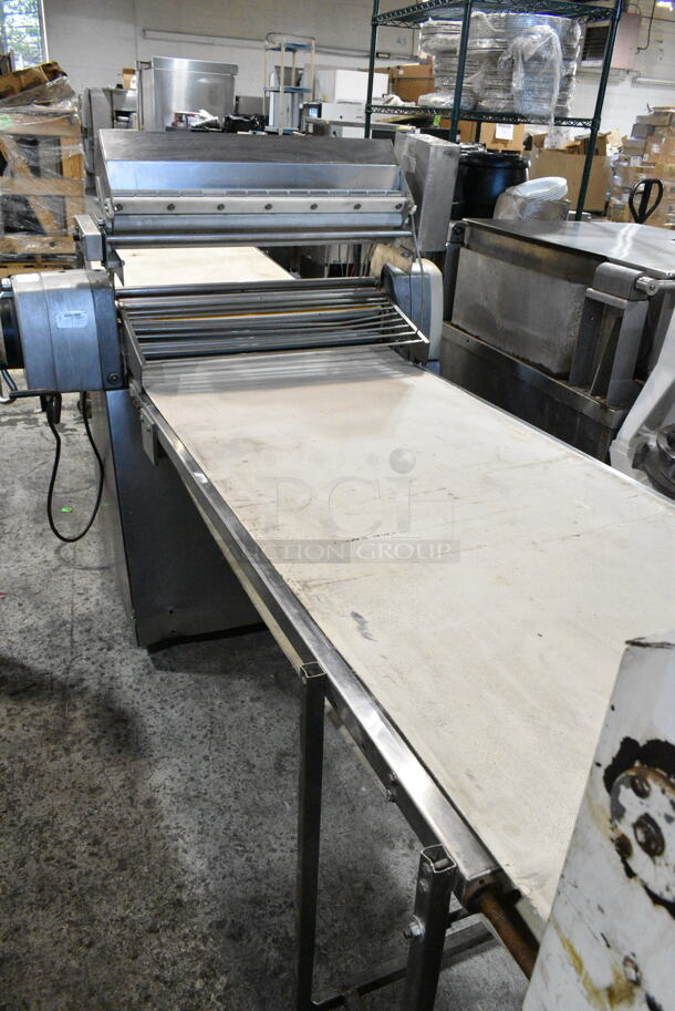 Seewer Rondo Metal Commercial Floor Style Reversible Dough Sheeter. Cannot Test Due To Cut Power Cord - Image 3 of 8