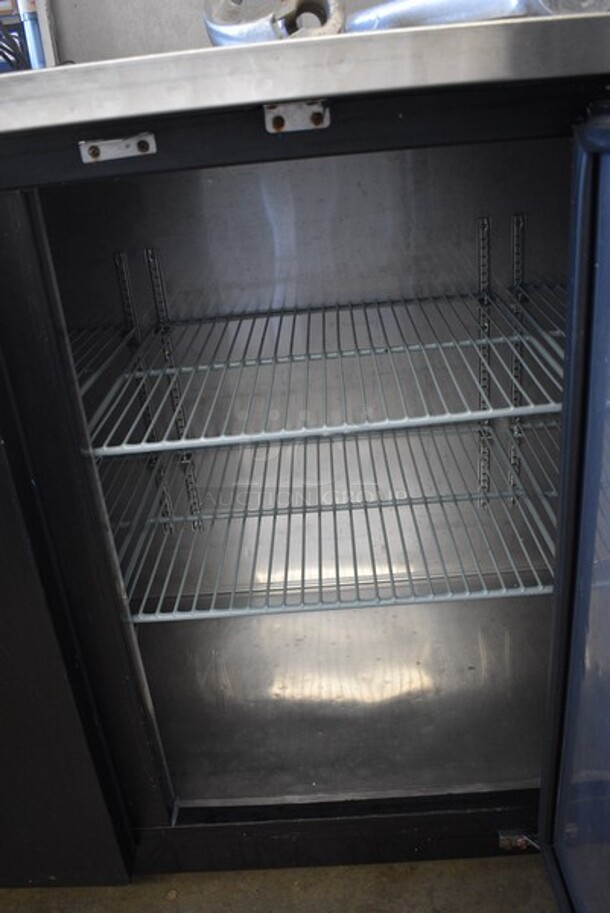 Omcan Model UBB-24-72F Metal Commercial 3 Door Back Bar Cooler w/ Poly Coated Racks. 72.5x24.5x36.5. Tested and Powers On But Does Not Get Cold - Image 6 of 8