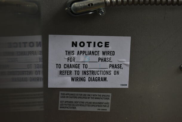 BRAND NEW SCRATCH AND DENT! 2022 Garland MCO-E-5-C Stainless Steel Commercial Electric Powered Half Size Convection Oven w/ View Through Door, Metal Oven Racks and Thermostatic Controls. 208 Volts, 3 Phase.  - Image 6 of 7