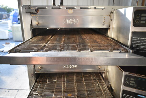 3 2016 Turbochef HhC2020 Stainless Steel Commercial Countertop Electric Powered Conveyor Rapid Cook Oven on Commercial Casters. 208/240 Volts, 1 Phase. 3 Times Your Bid!  - Image 6 of 11