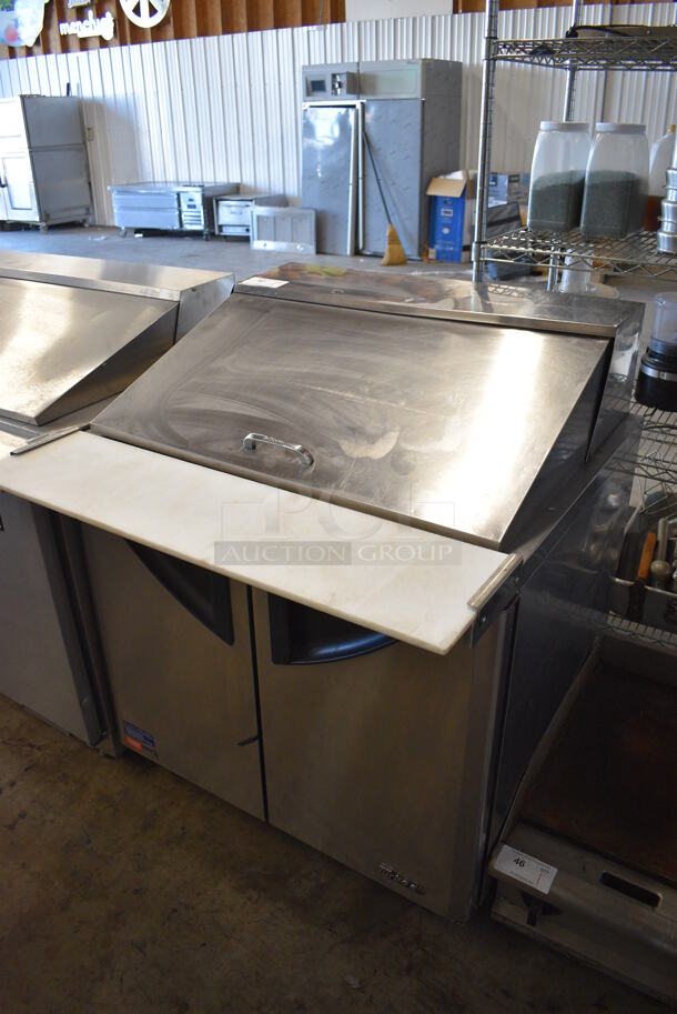 Turbo Air TST-36SD-15-N6 Stainless Steel Commercial Sandwich Salad Prep Table Bain Marie Mega Top on Commercial Casters. 115 Volts, 1 Phase. 36.5x34x44.5. Tested and Working!