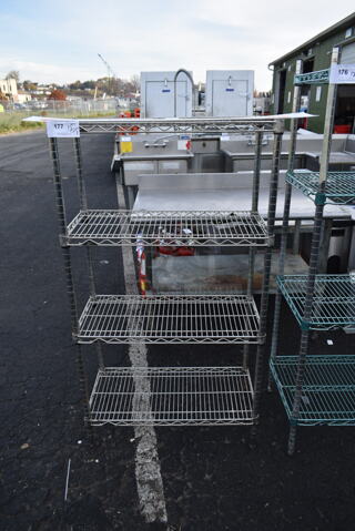 Metro Chrome Finish 4 Tier Wire Shelving Unit. BUYER MUST DISMANTLE. PCI CANNOT DISMANTLE FOR SHIPPING. PLEASE CONSIDER FREIGHT CHARGES.