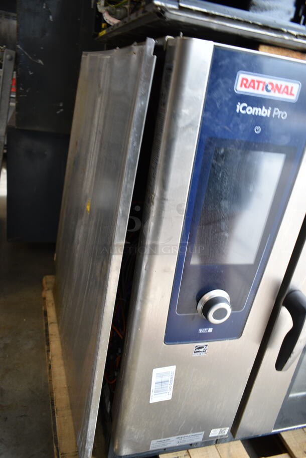 2 2021 Rational Stainless Steel Commercial iCombi Pro Combitherm Convection Ovens on Commercial Casters. Top Model: LM100CE.AXXXX. Bottom Model: LSF100EE.AXXXX. 440/480 Volts, 3 Phase. 2 Times Your Bid! - Image 7 of 12