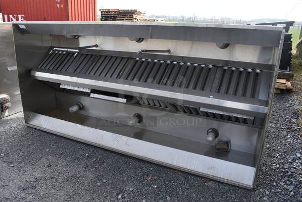 9.5' Stainless Steel Commercial Grease Hood w/ Filters. 114x54x27 - Image 2 of 6