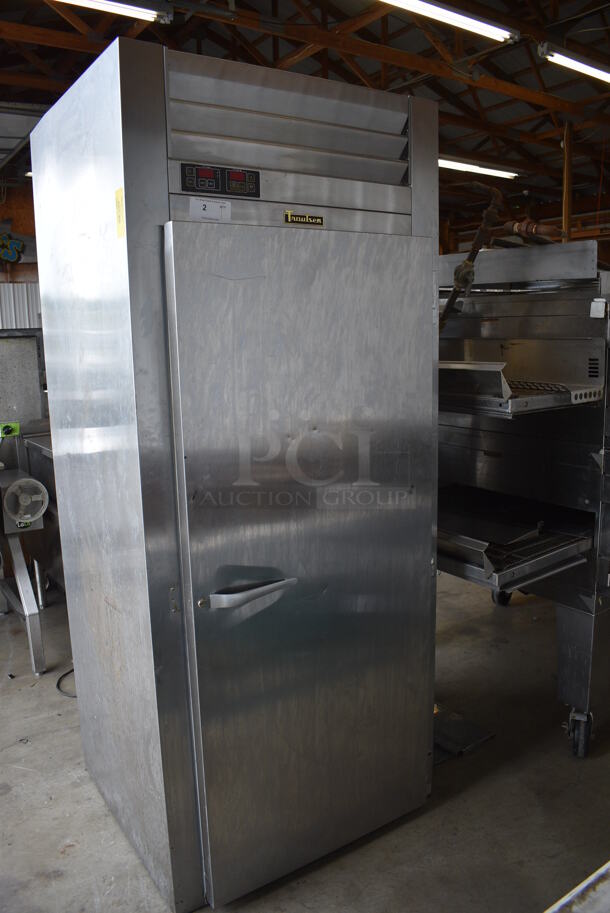 Traulsen Stainless Steel Commercial Single Door Roll In Rack Cooler. 36x34x83.5. Tested and Working!