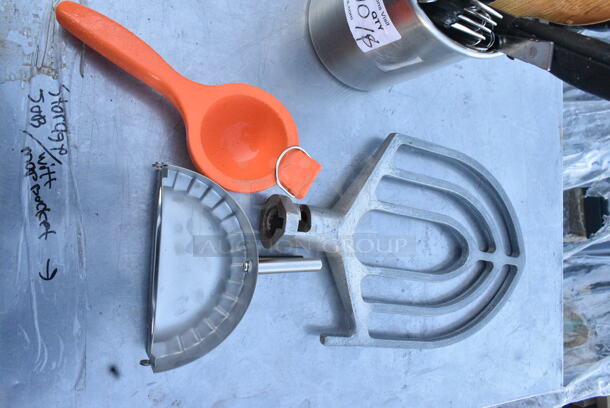 ALL ONE MONEY! Lot of Various Items Including Utensils and Paddle Attachment for Hobart Mixer.  - Image 2 of 5