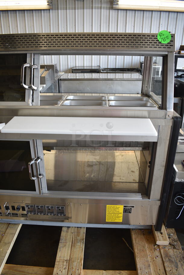 BRAND NEW SCRATCH AND DENT! Custom Deli's Inc ILW8CBSS Metal Commercial Floor Style Warming Display Case Merchandiser. 120/208 Volts, 3 Phase.  - Image 8 of 11