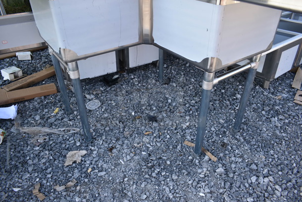 BRAND NEW SCRATCH AND DENT! Steelton 522S31818LRC Stainless Steel Commercial 3 Bay L Shaped Sink w/ Dual Drain Boards. Bays 18x18. Drain Boards 16x20 - Image 6 of 6